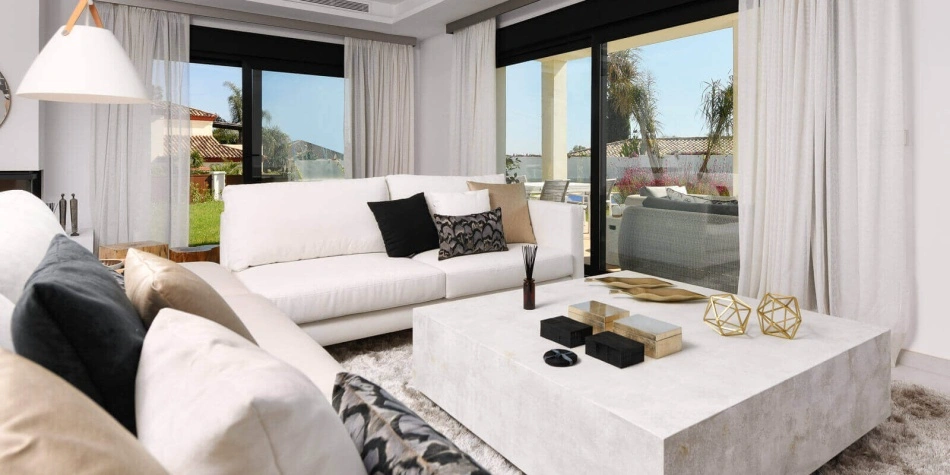  Vardagsrum. Oasis of Guadalmina Baja - Lyxiga villor i Marbella. Hus 8