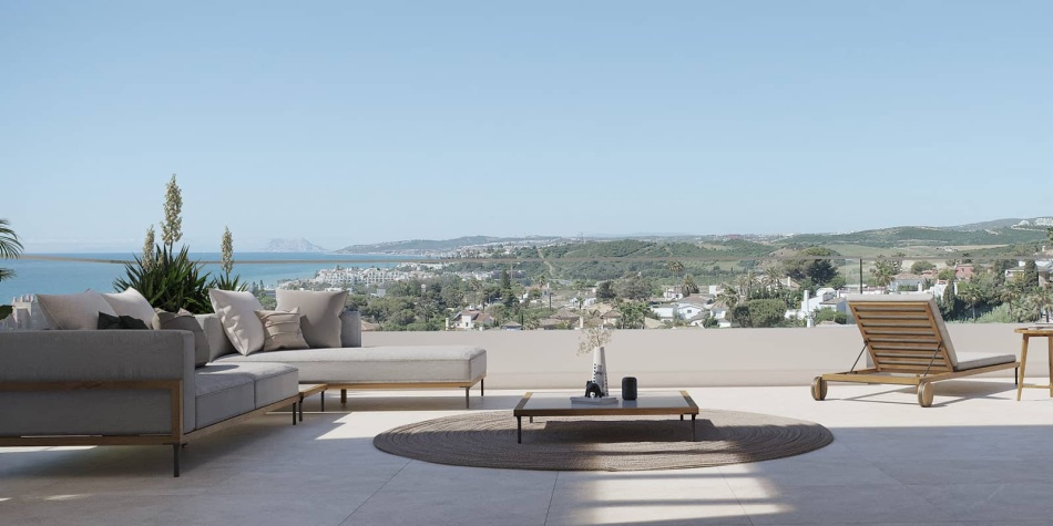 Njut av den här utsikten från terrasserna på Azure